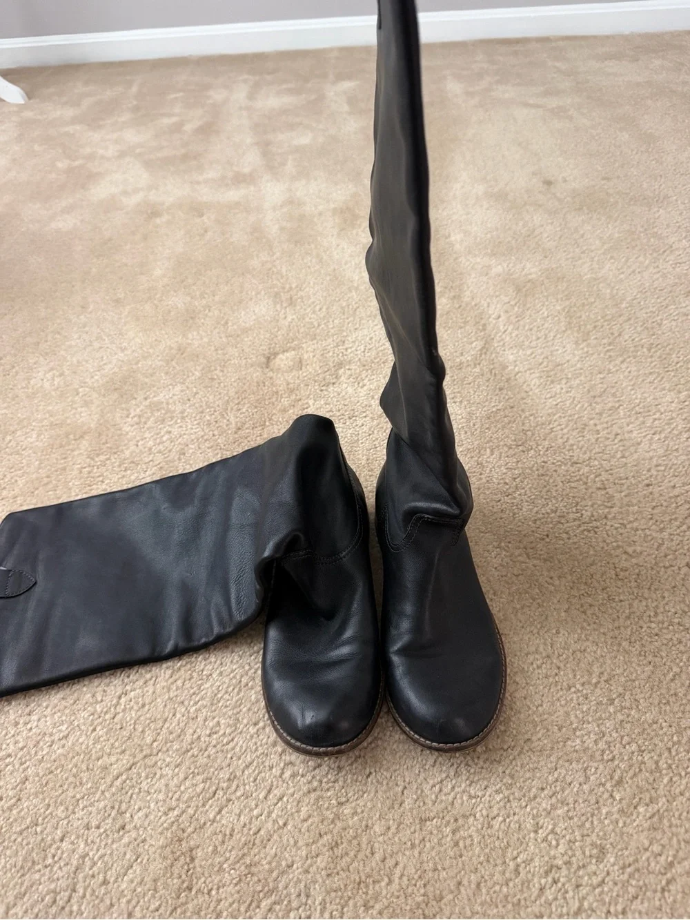 Nordstrom Black Leather Over-the-Knee Riding Boots
